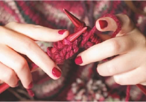 Hand knitting acrylic yarn