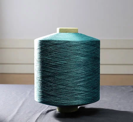 Dope dyed polyester yarn