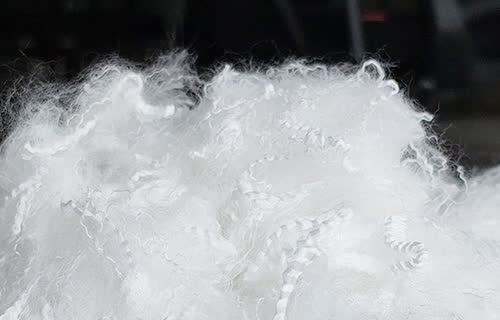 Recycled polyester staple fibre
